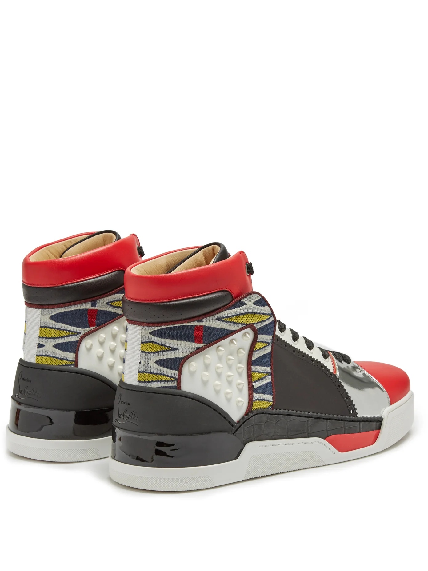 Loubikick high-top leather trainers - 4