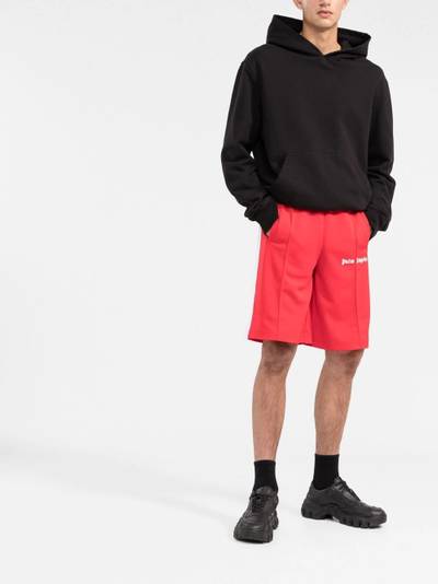 Palm Angels logo-print track shorts outlook