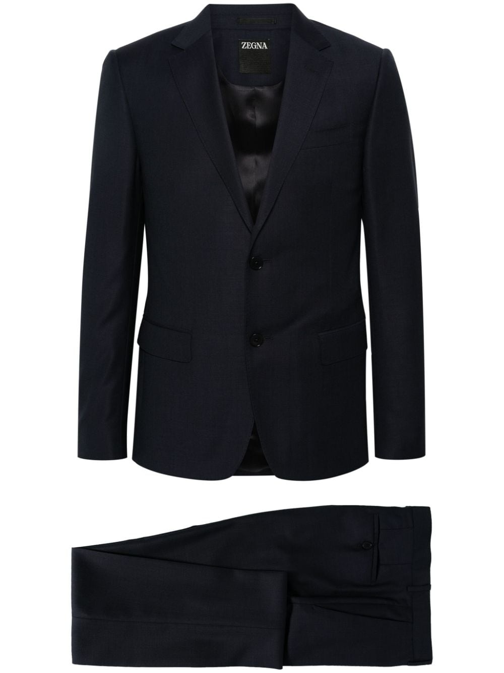 single-breasted wool suit - 1
