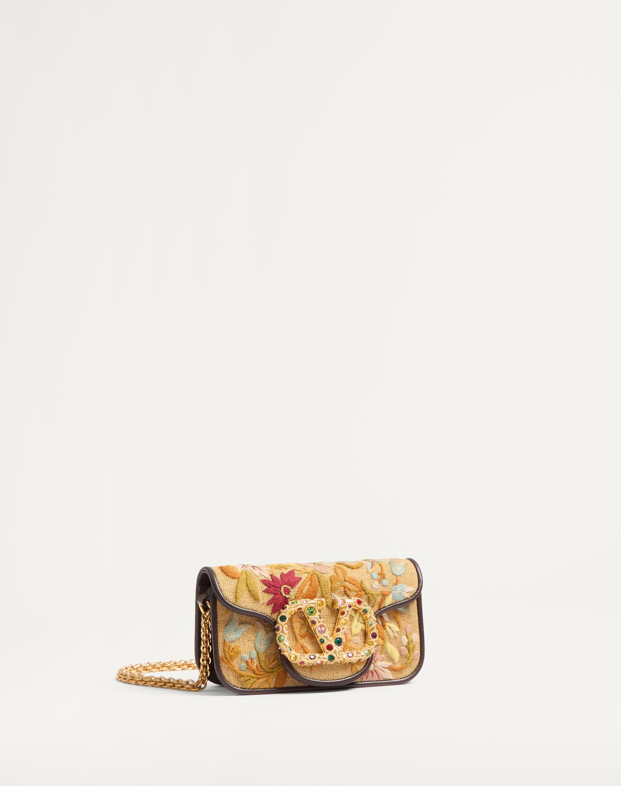 VALENTINO GARAVANI LOCÒ SMALL SHOULDER BAG EMBROIDERED WITH JEWEL LOGO - 2