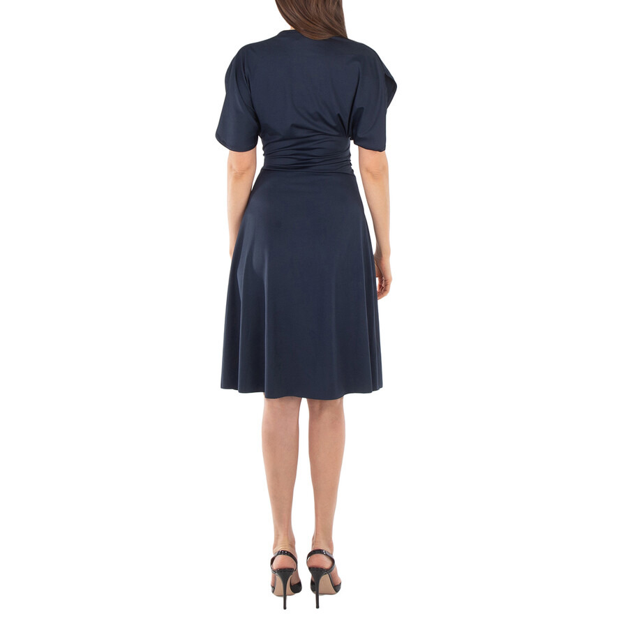 Victoria Beckham Crewneck Gathered Midi Dress - 4