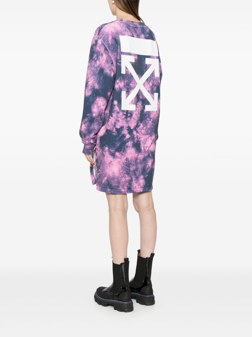Arrows tie-dye sweatshirt dress - 4