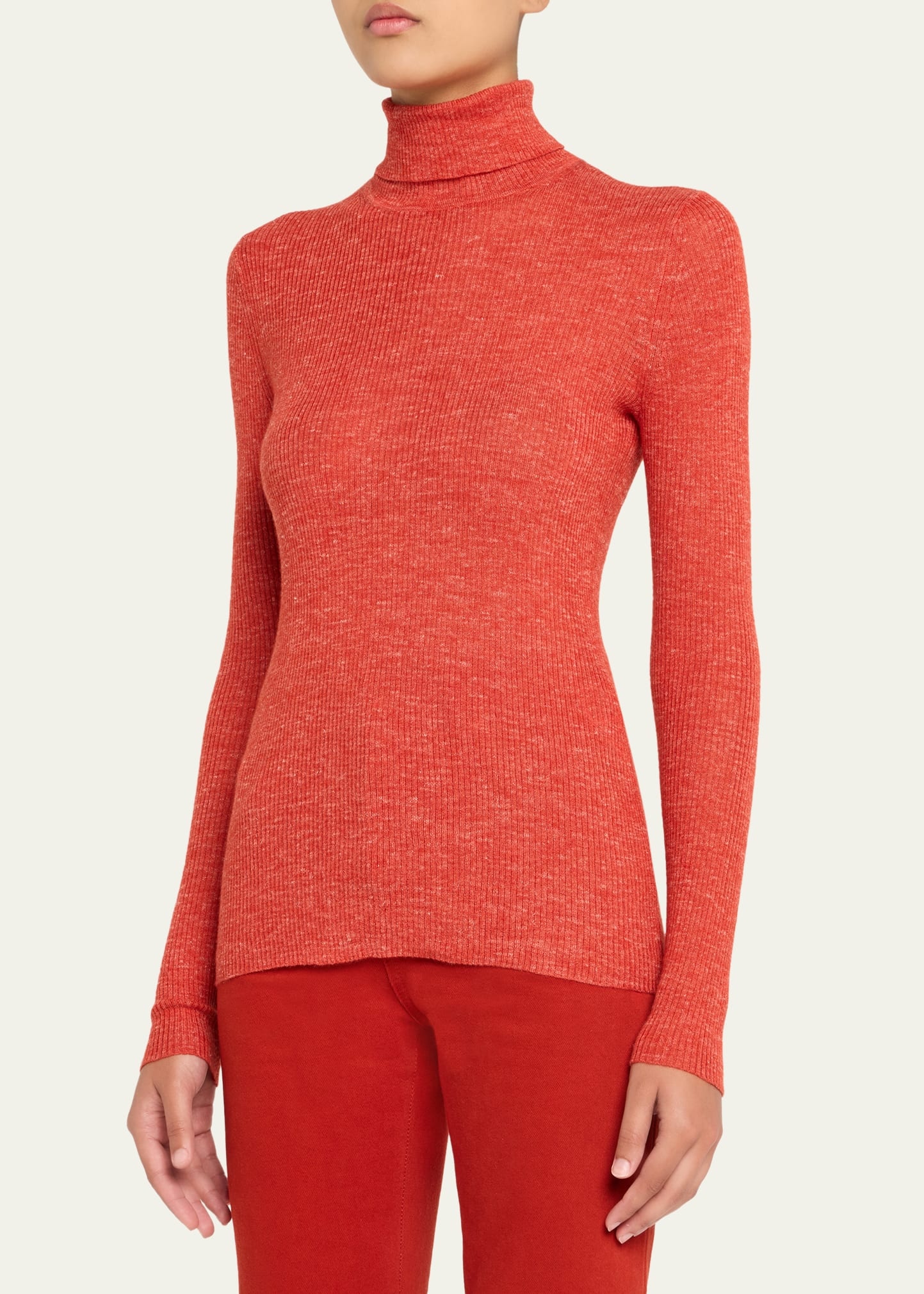 Aldon Turtleneck Cashmere Rib Sweater - 4