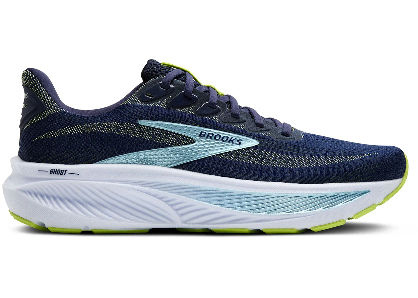 Brooks Ghost 17 Peacoat Lime Blue - 1