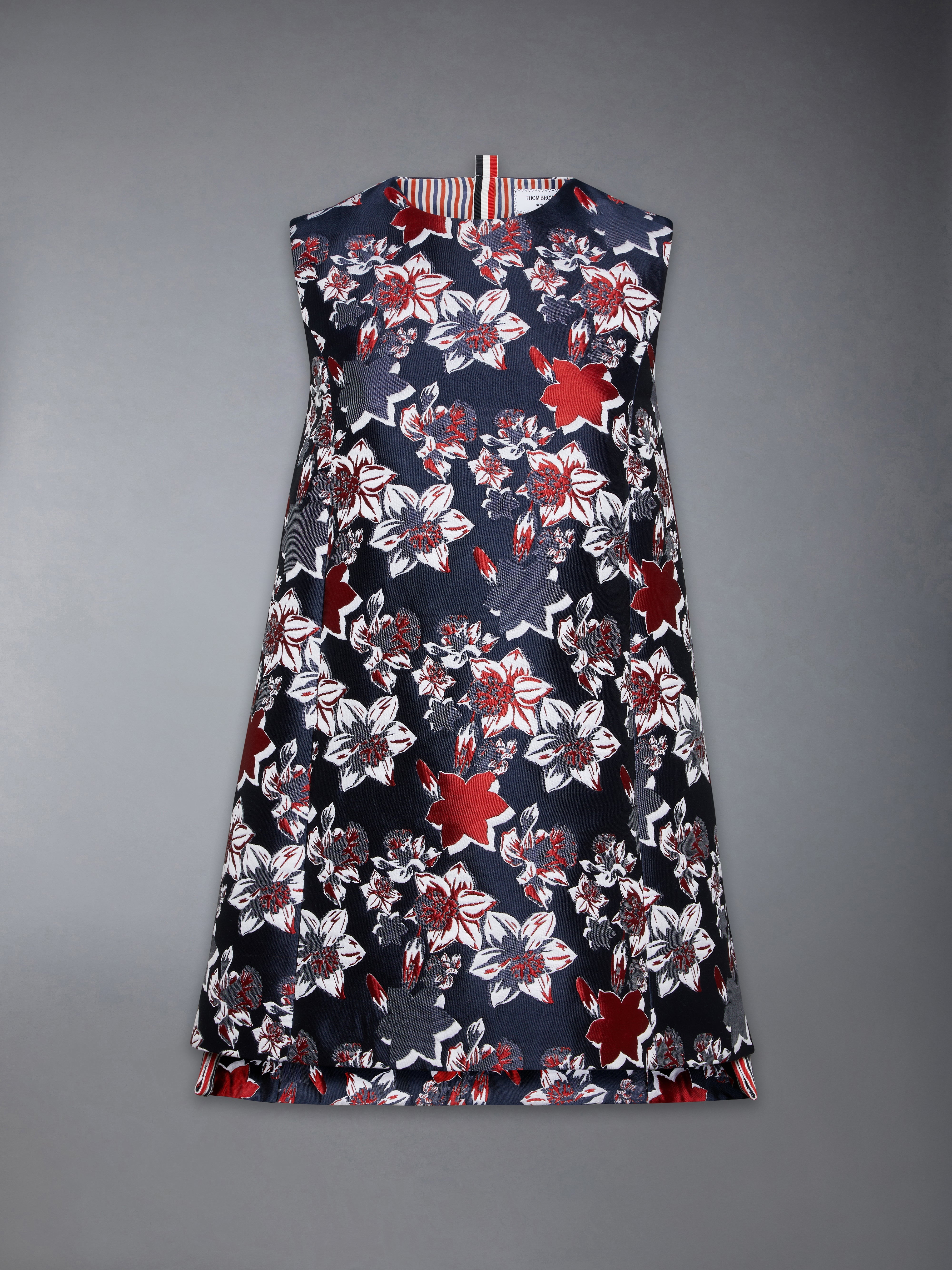 SCUBA FLORAL A-LINE SHIFT DRESS - 1