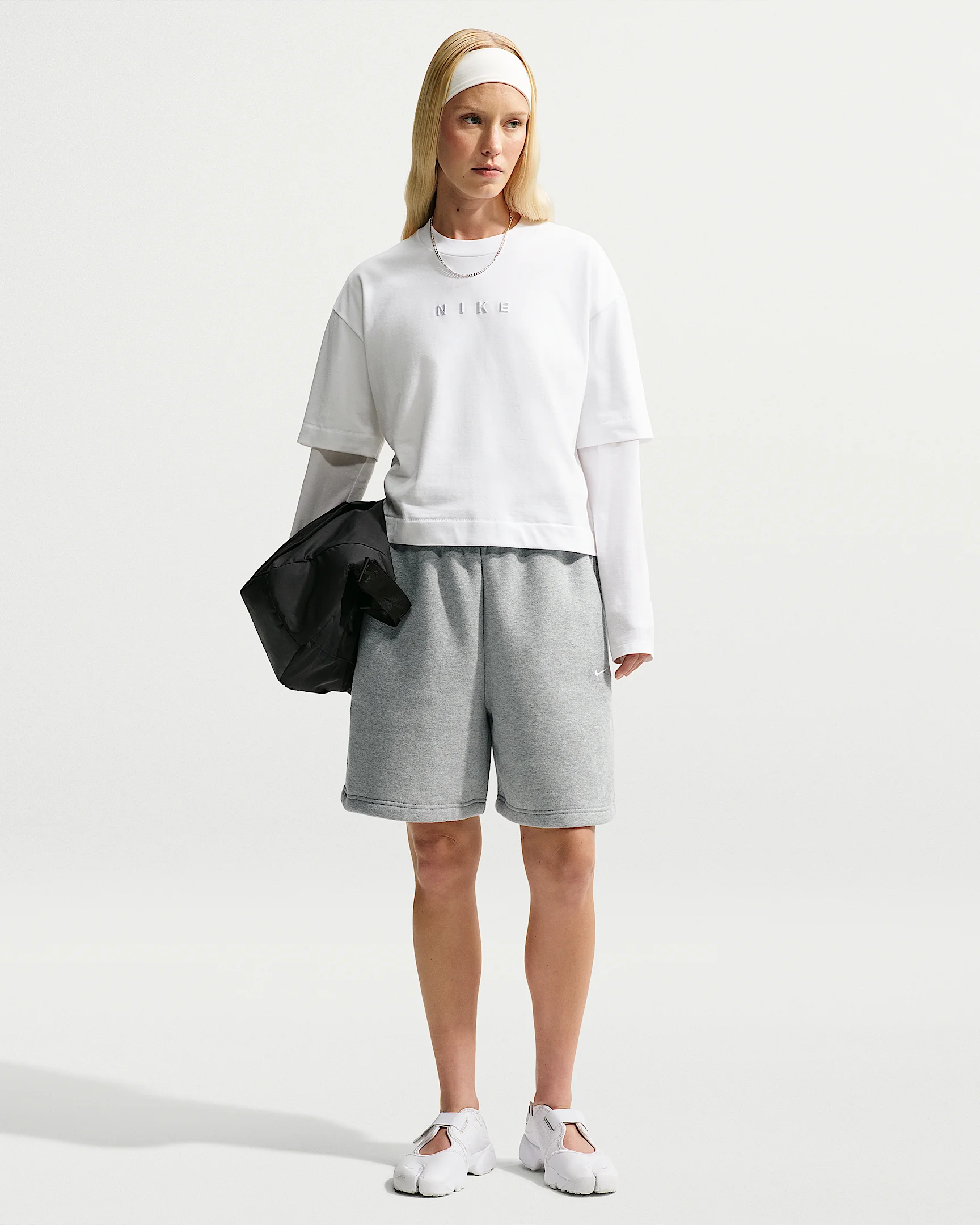 Nike Studio Fleece Medium Weight Women's Oversized High-Rise Shorts - 1