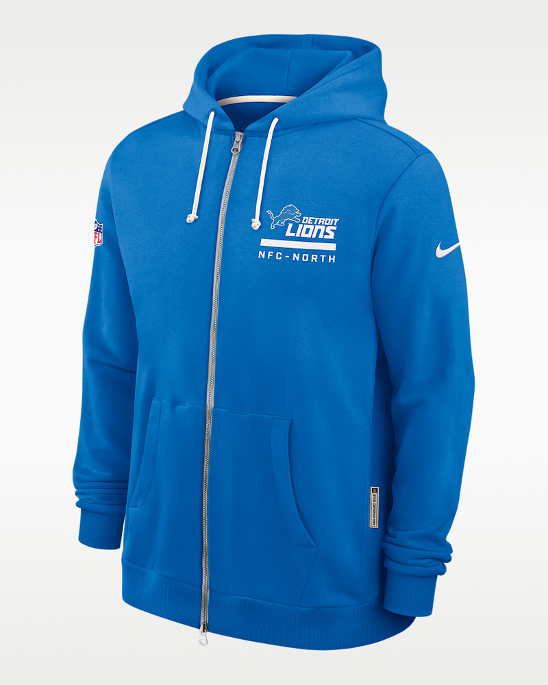 Detroit Lions Utility Player Sideline Men's Nike Dri-FIT NFL Full-Zip Hoodie 1
