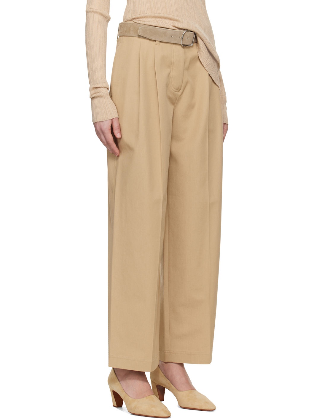 Beige Relaxed Chino Trousers - 2