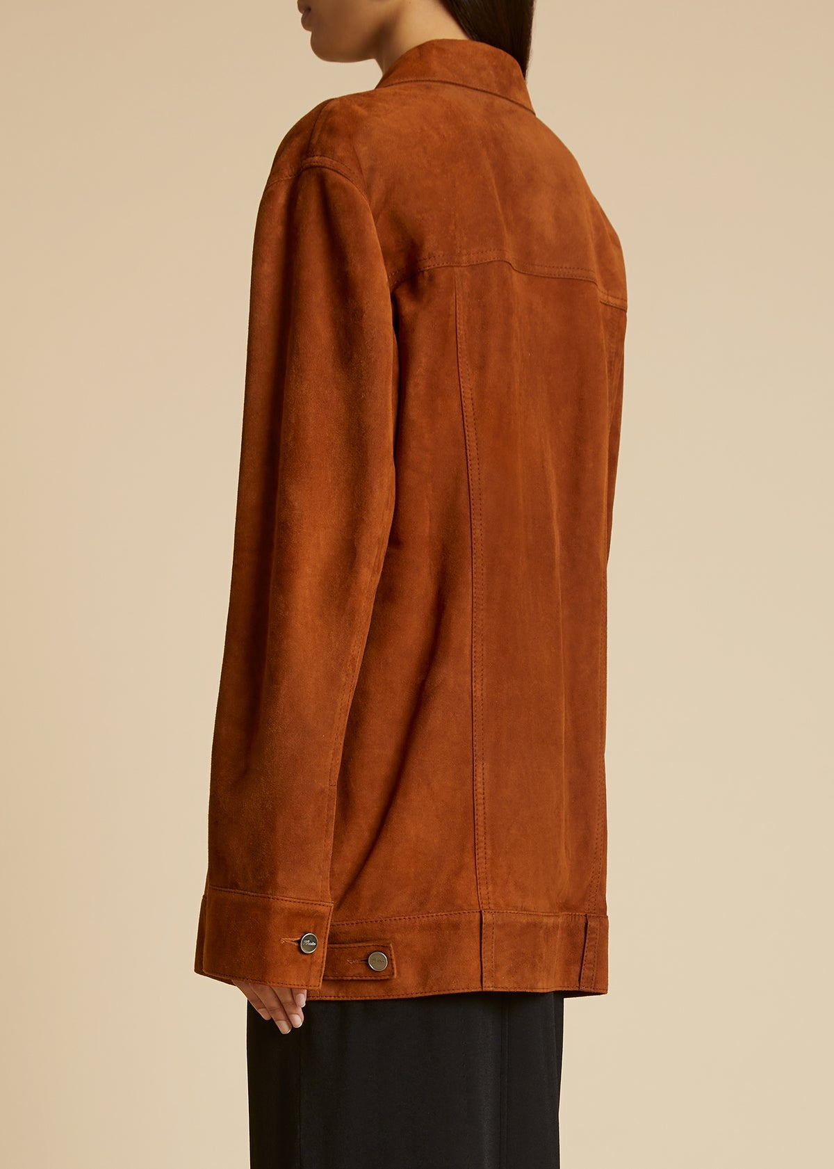 The Ross Jacket in Rust Suede - 3