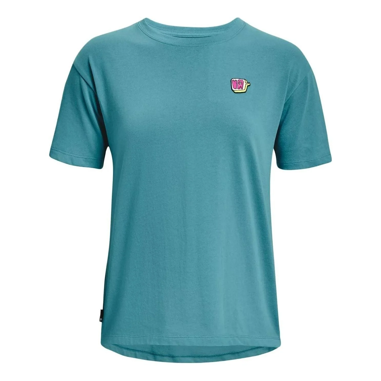 (WMNS) Under Armour Heavyweight Graphic T-shirt 'Teal' 1376743-433 - 1