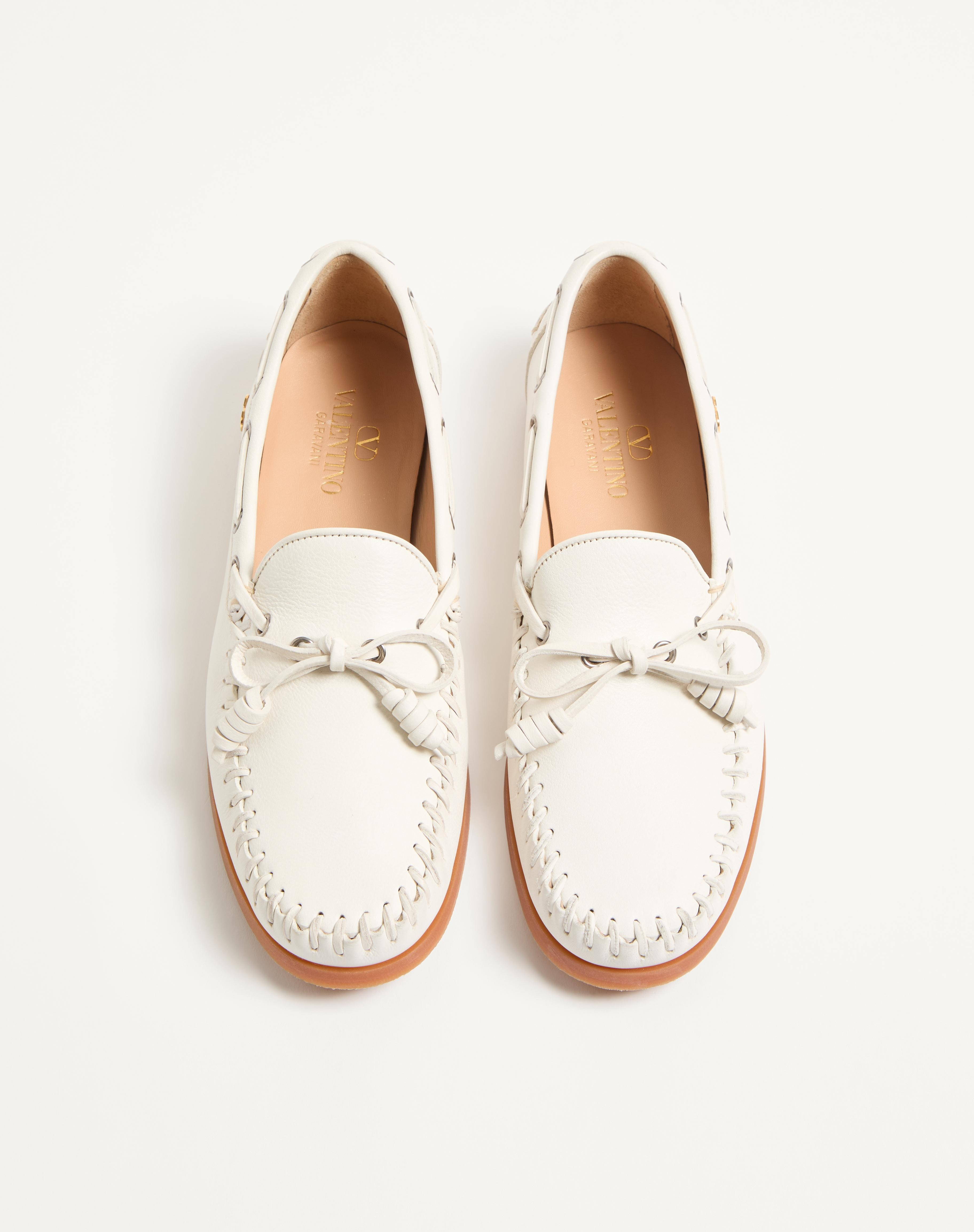 PALM AVENUE BUFFALO LEATHER BOAT SHOE - 4