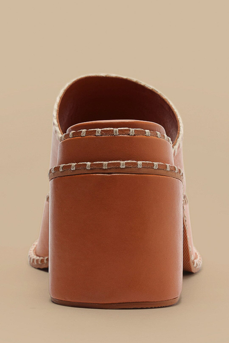 Camel Wedge Mule Sandal 4