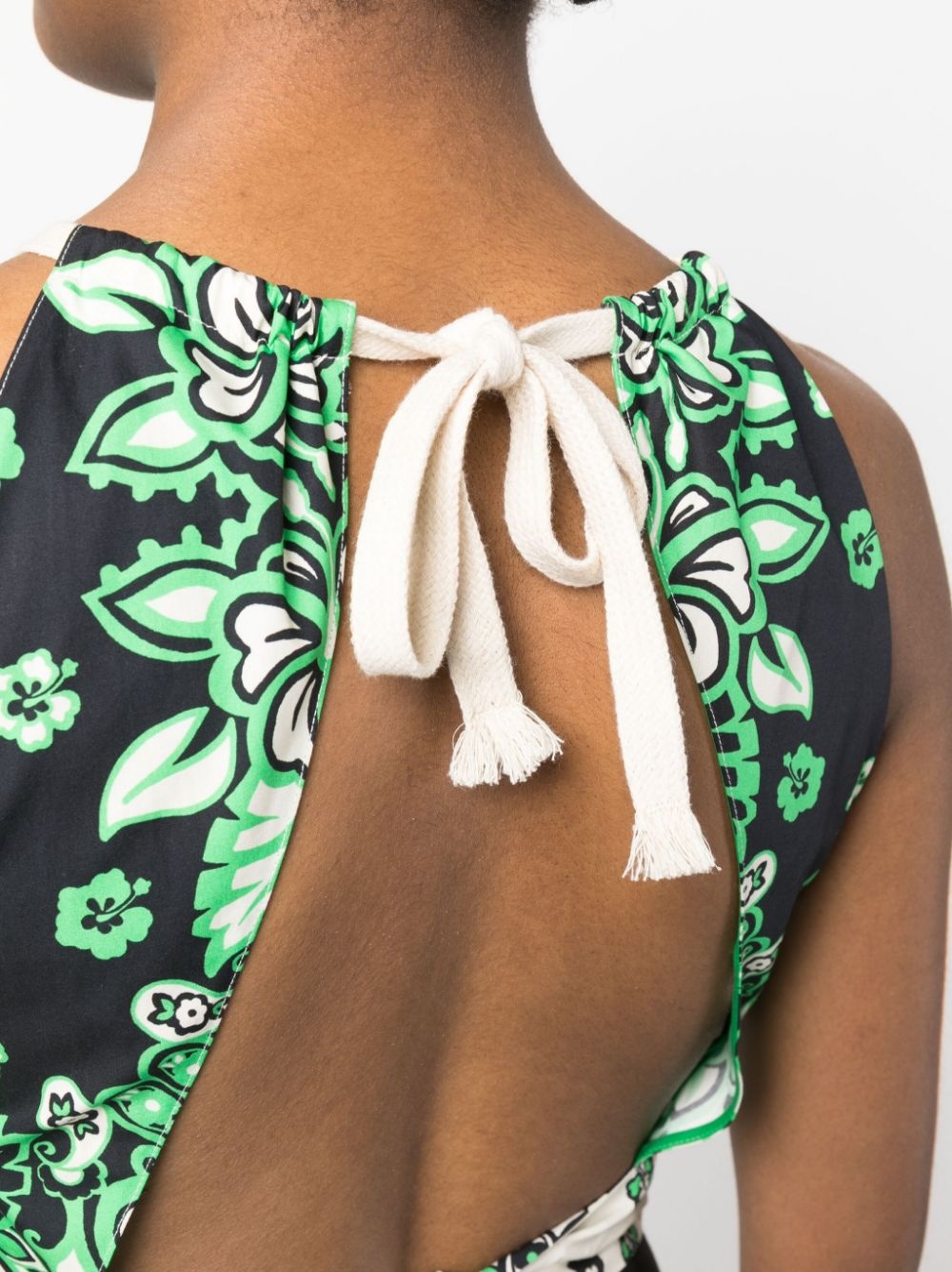 floral-print cropped top - 5