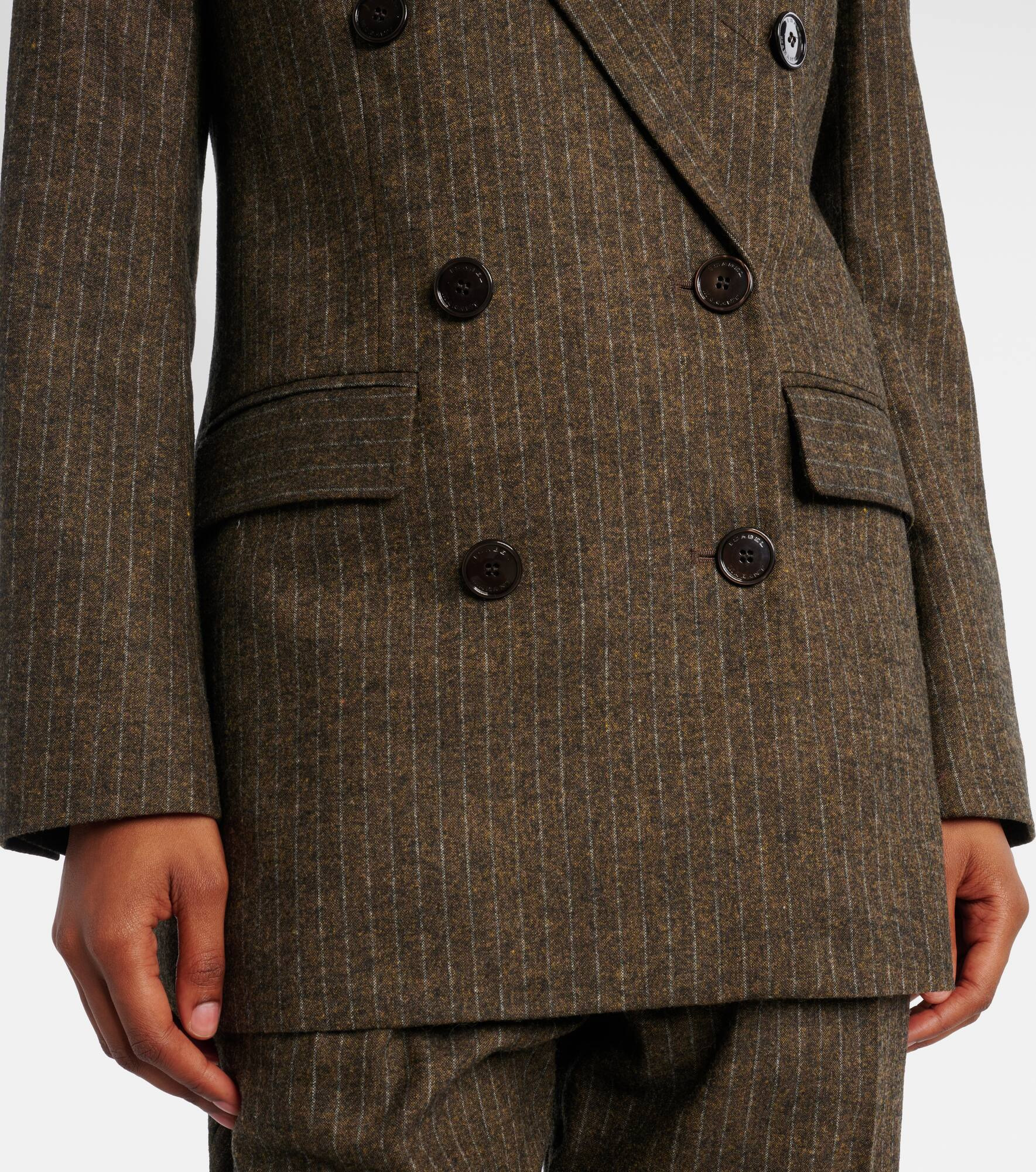 Jevima chalk stripe suit jacket - 5