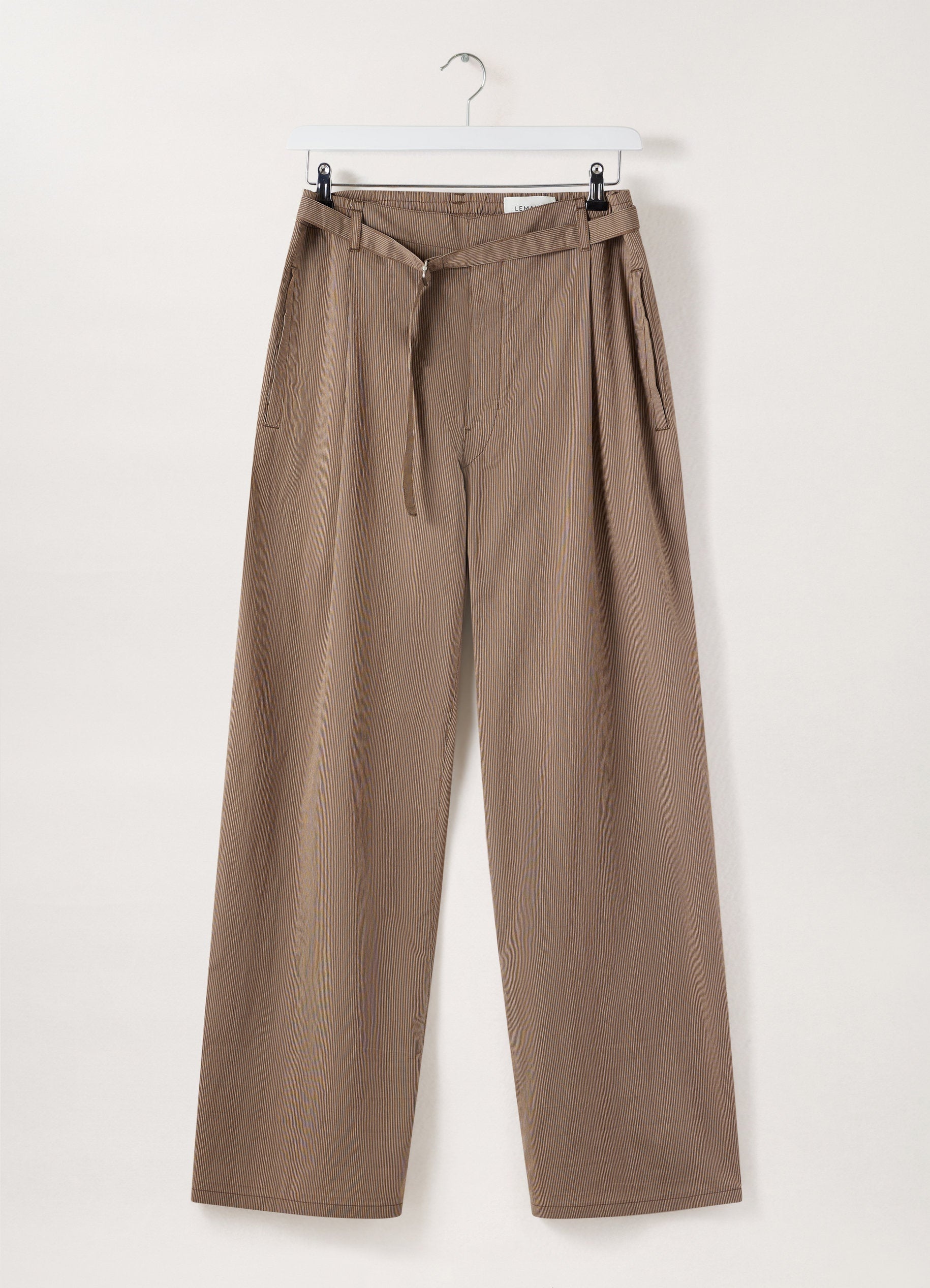 BELTED EASY PANTS
STRIPED COTTON - 1
