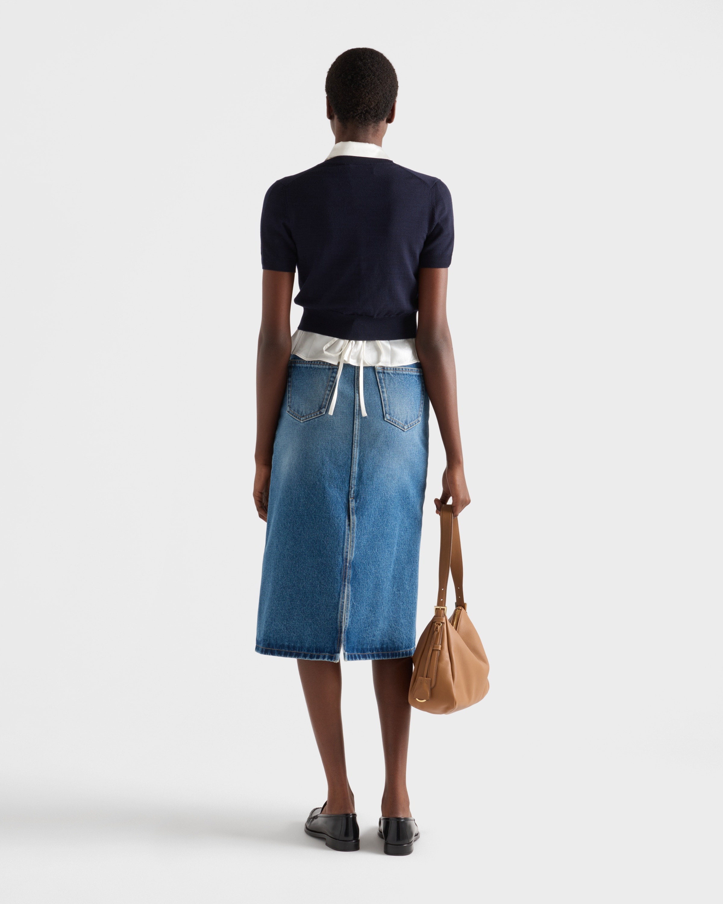 Flared denim skirt - 5