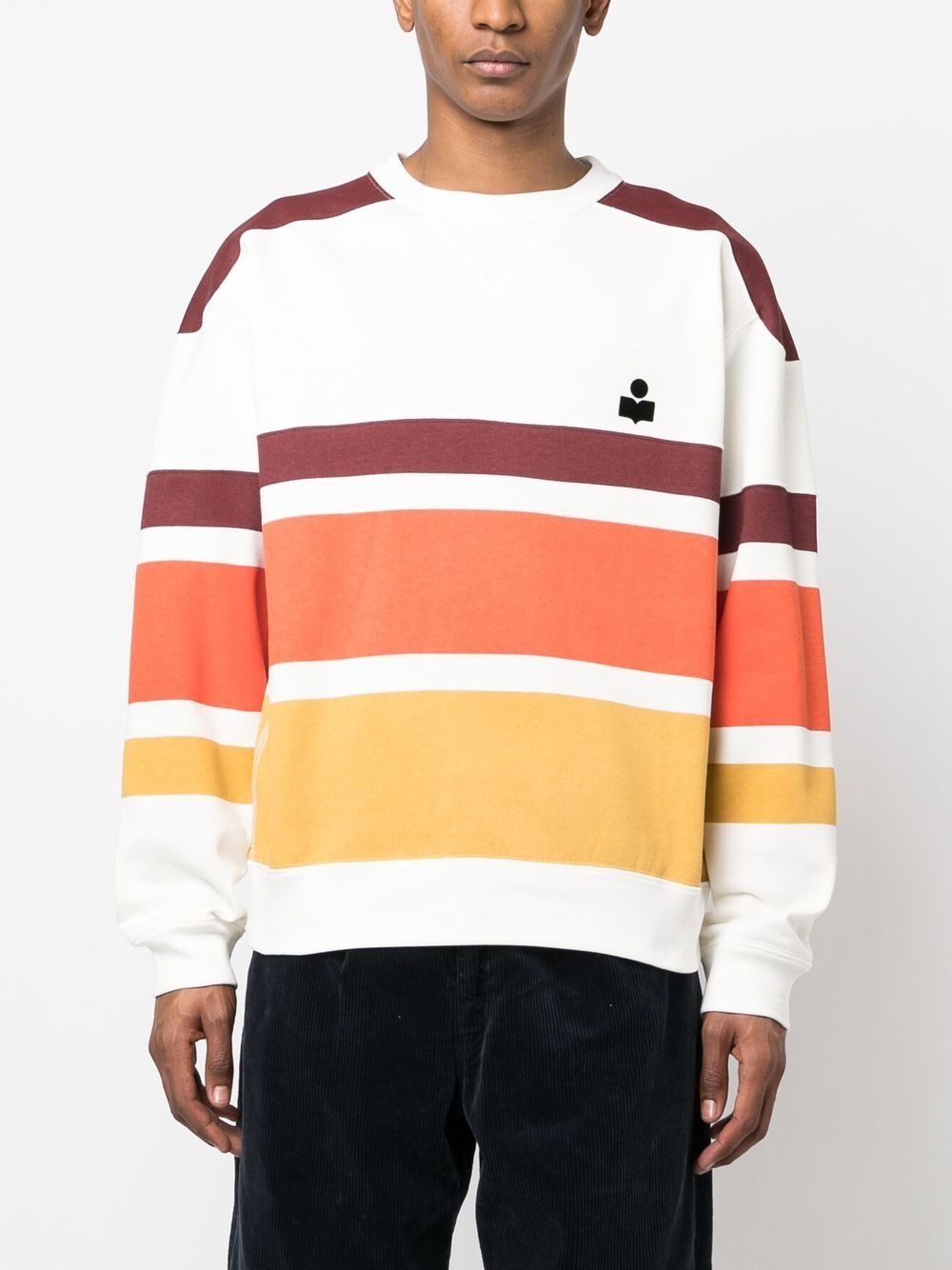 Meyoan logo-print striped sweatshirt - 3