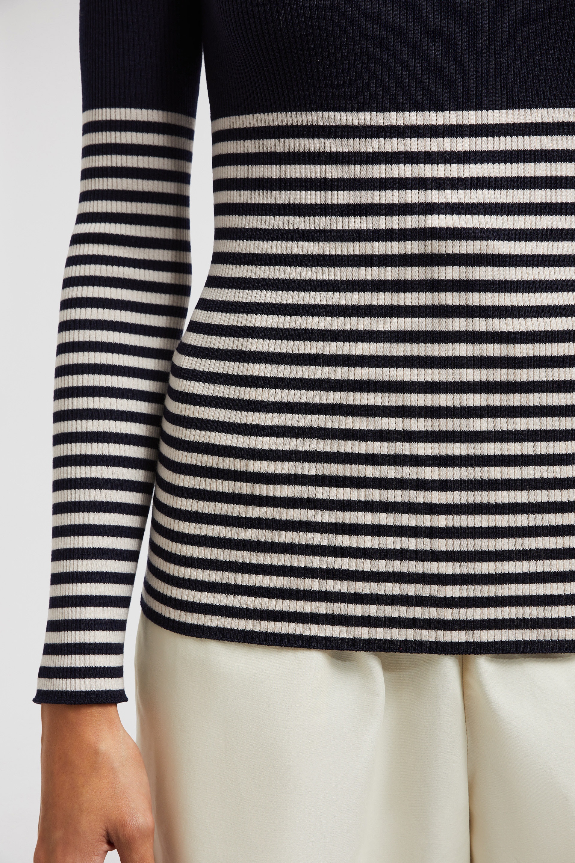 Striped Wool Turtleneck Sweater - 6