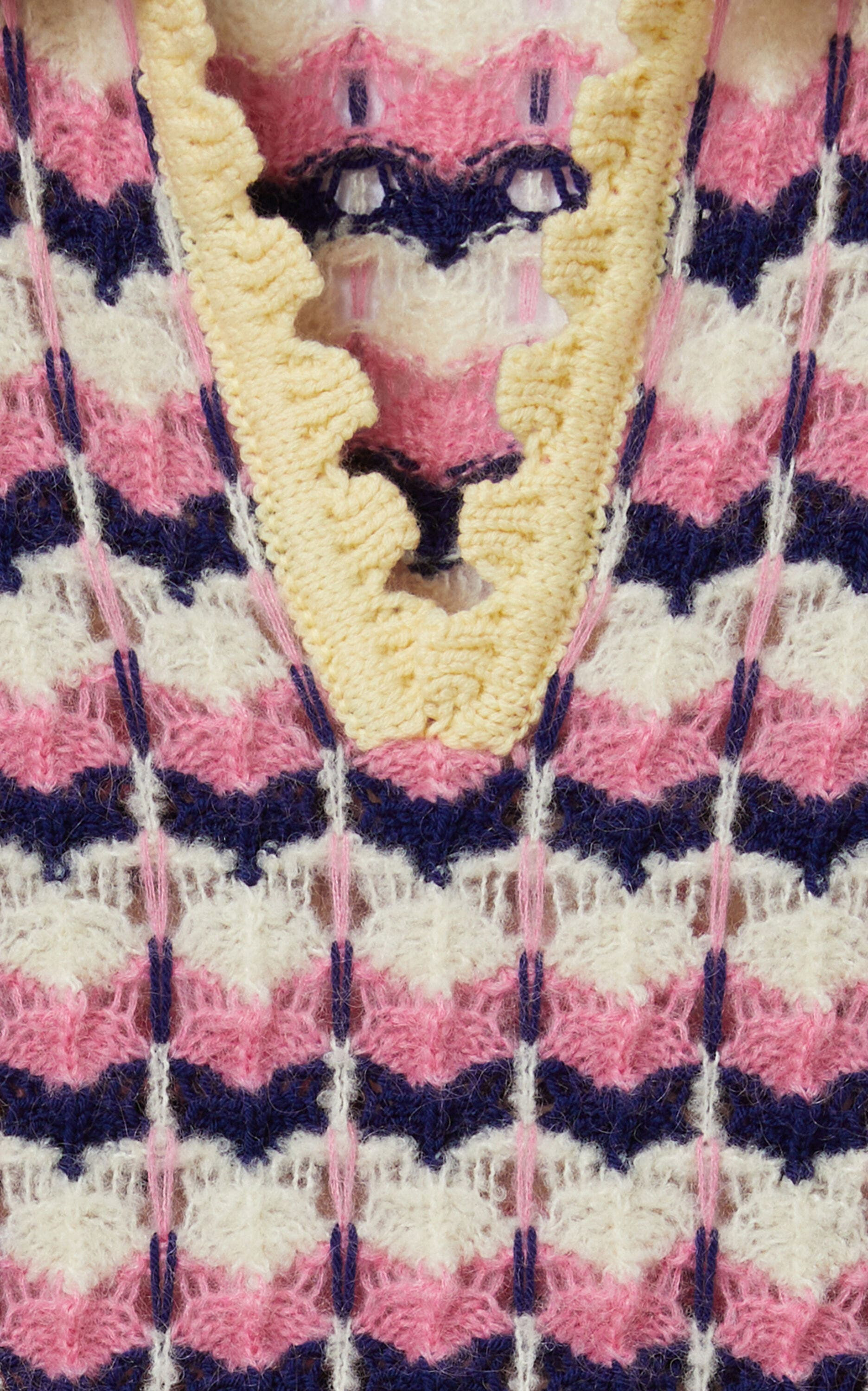 La DoubleJ Long Sleeves Picket Polo Shirt in Multicolor Pink at Nordstrom - 4