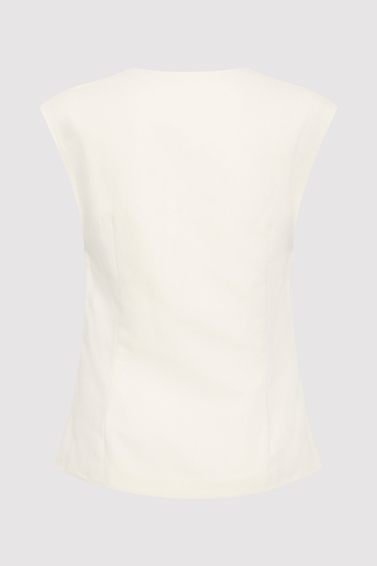 Minimal Tailored Vest - Ivory - 6
