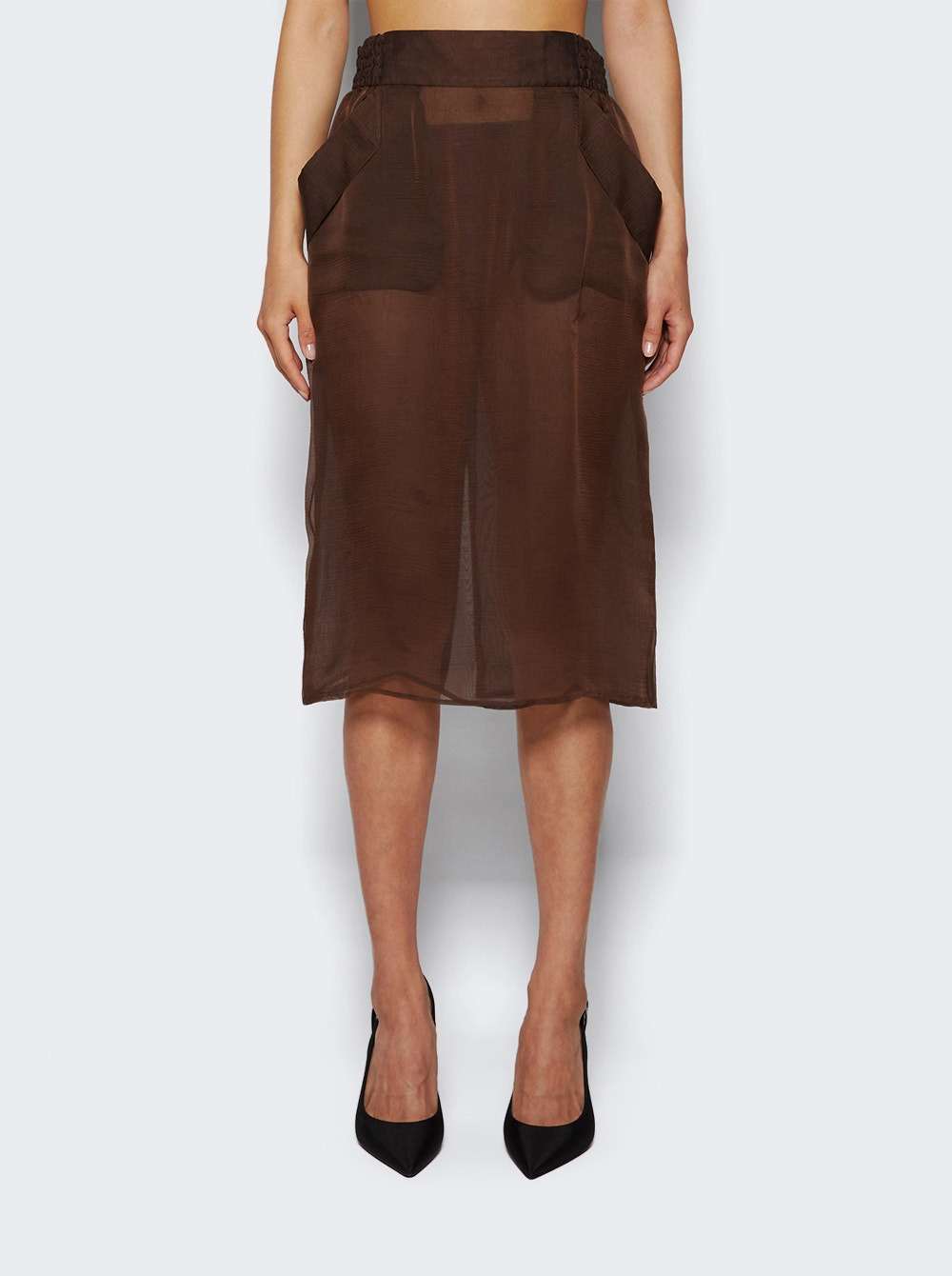 Pencil Skirt Marron - 3