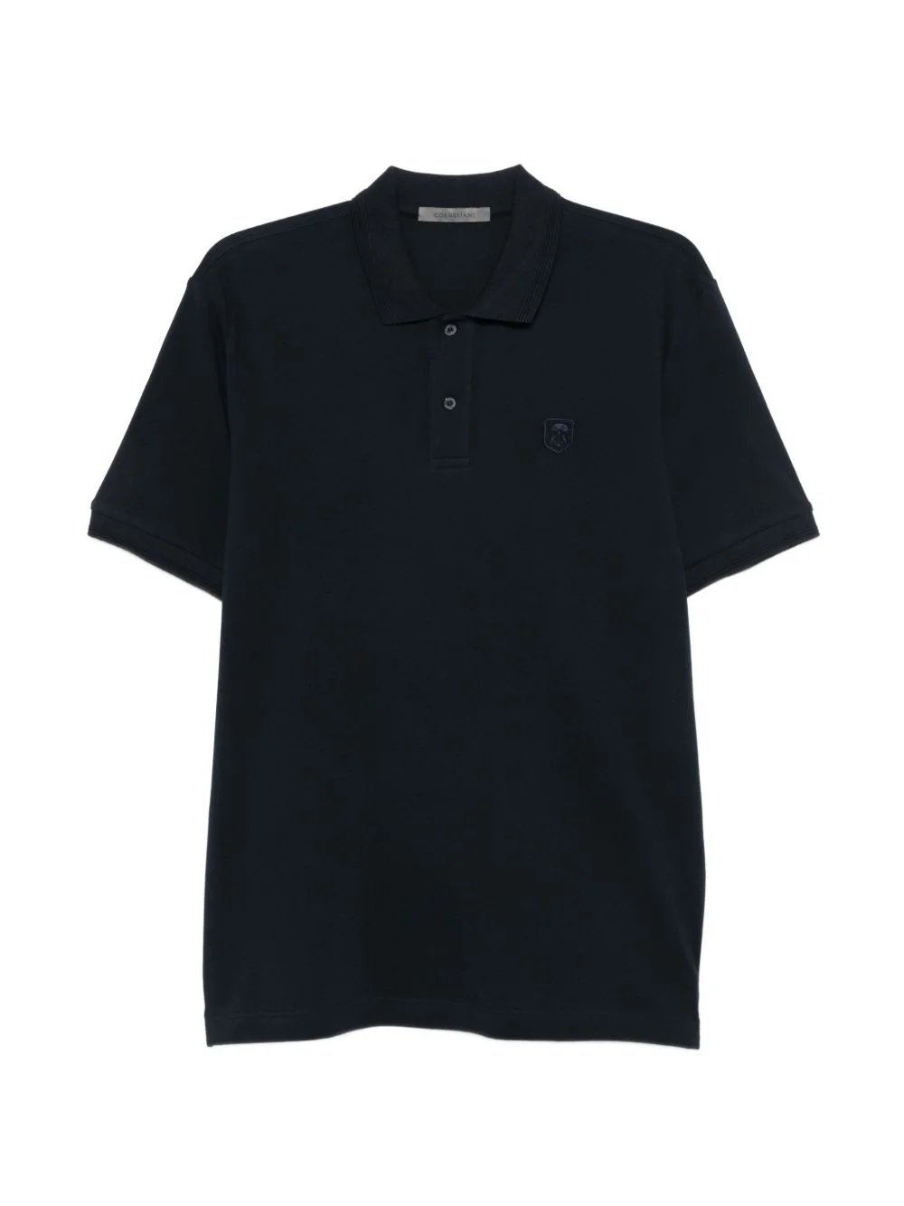 logo-patch polo shirt - 1