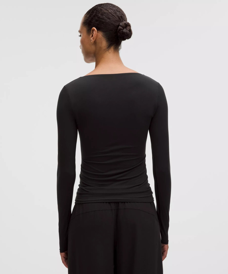Wundermost Ultra-Soft Nulu Square-Neck Long-Sleeve Shirt 3