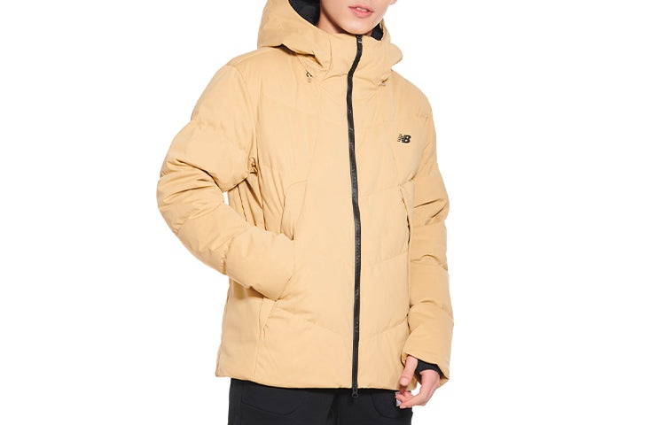 New Balance Windproof Hooded Down Jacket 'Khaki' NCNP846071-BEI - 2