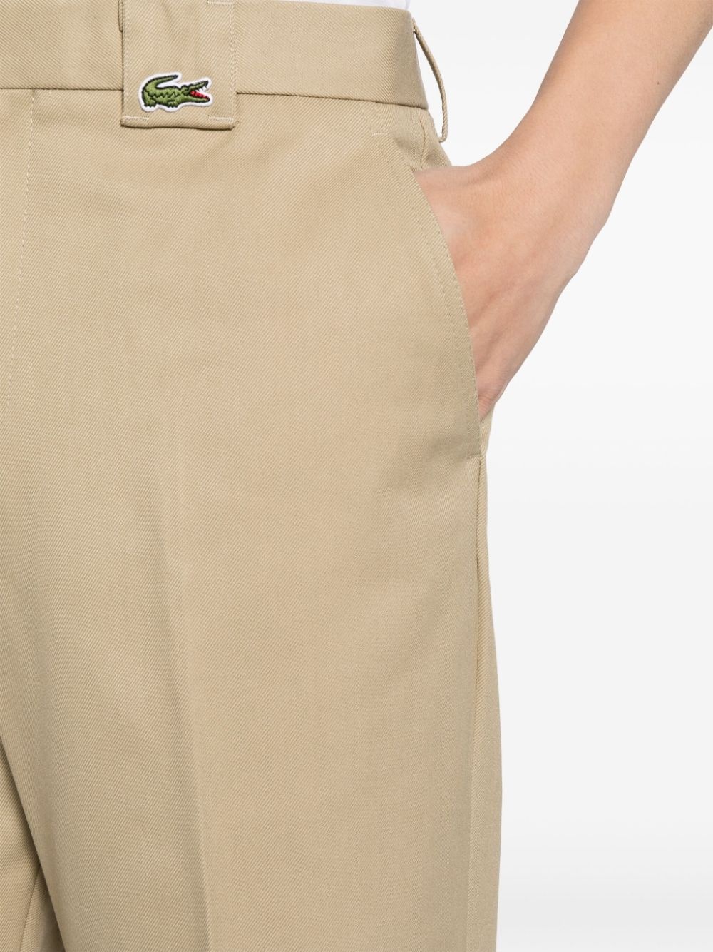 logo-embroidered mid-rise chinos - 5