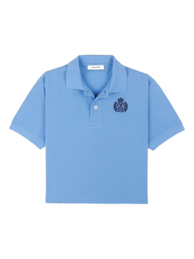 H&W crest embroidered polo shirt 1