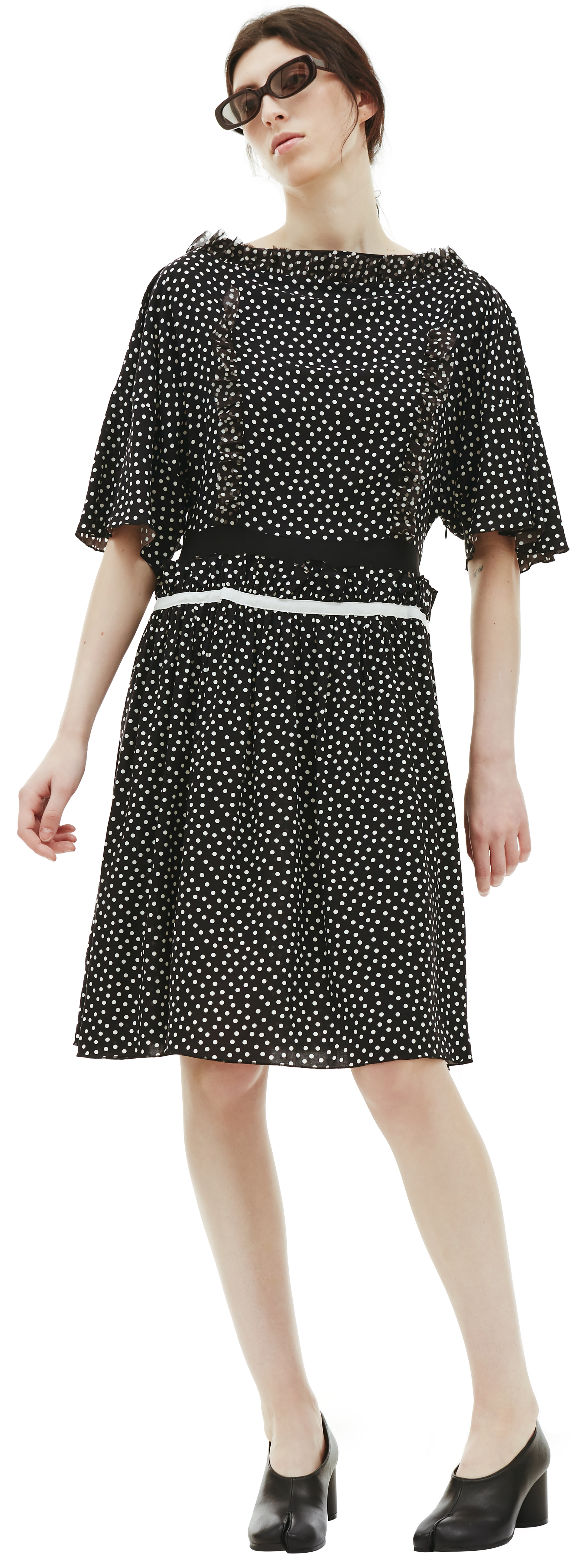 POLKA DOT DRESS WITH RUFFLES - 1