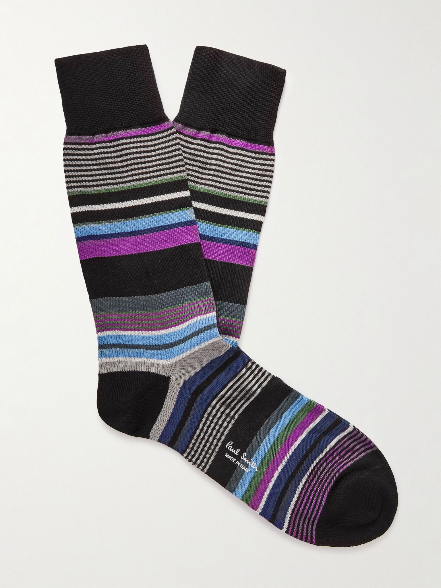 Toby Striped Cotton-Blend Socks - 1