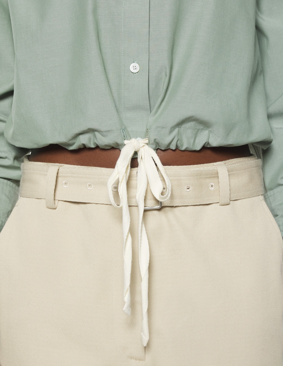 DRAWSTRING CROPPED SHIRT - 4