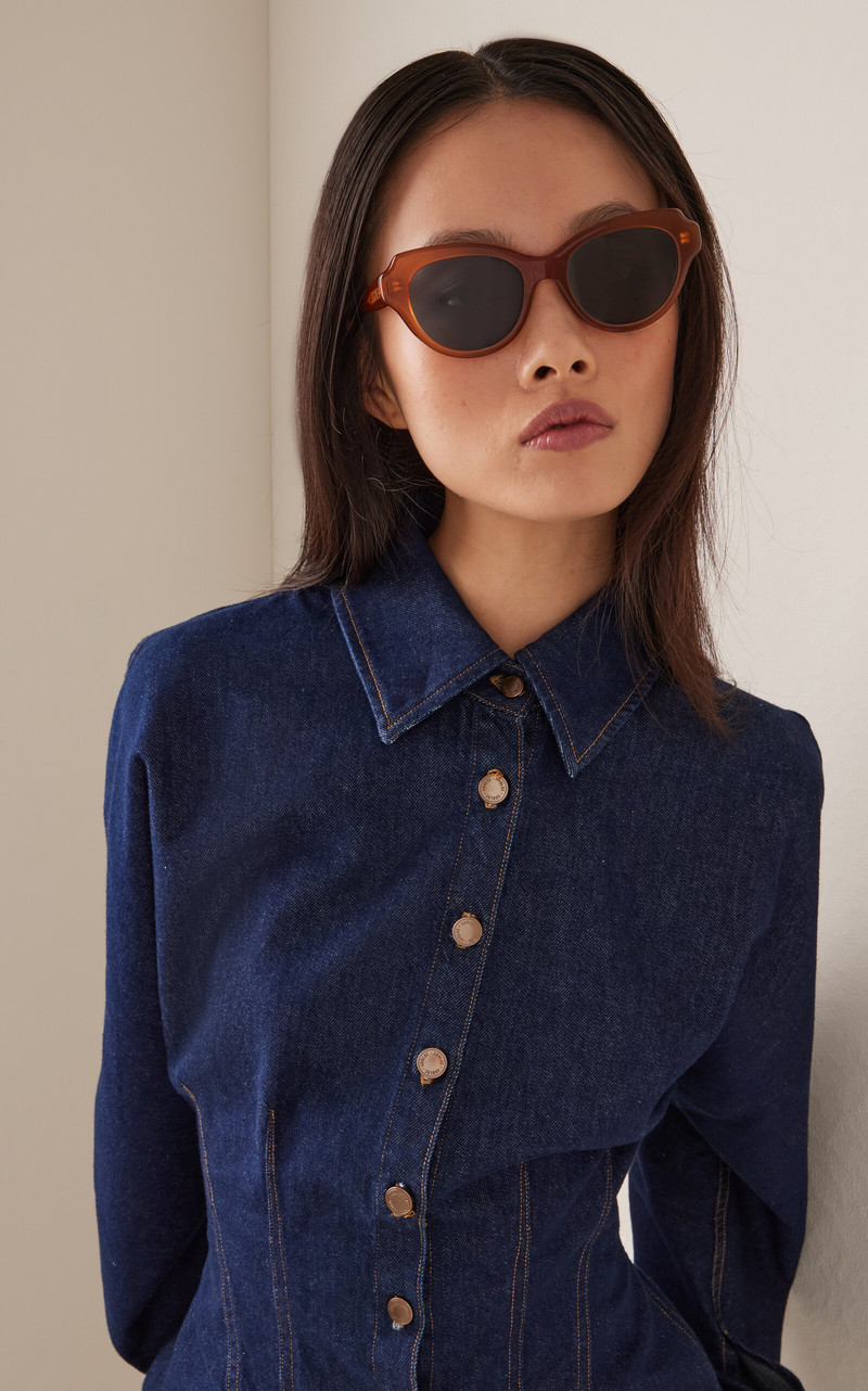 Loewe Cay-Eye Acetate Sunglasses brown outlook