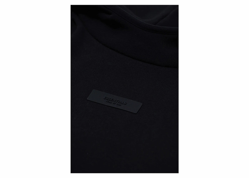 ESSENTIALS Fear of God Essentials Chest Logo Hoodie Jet Black/Jet Black outlook