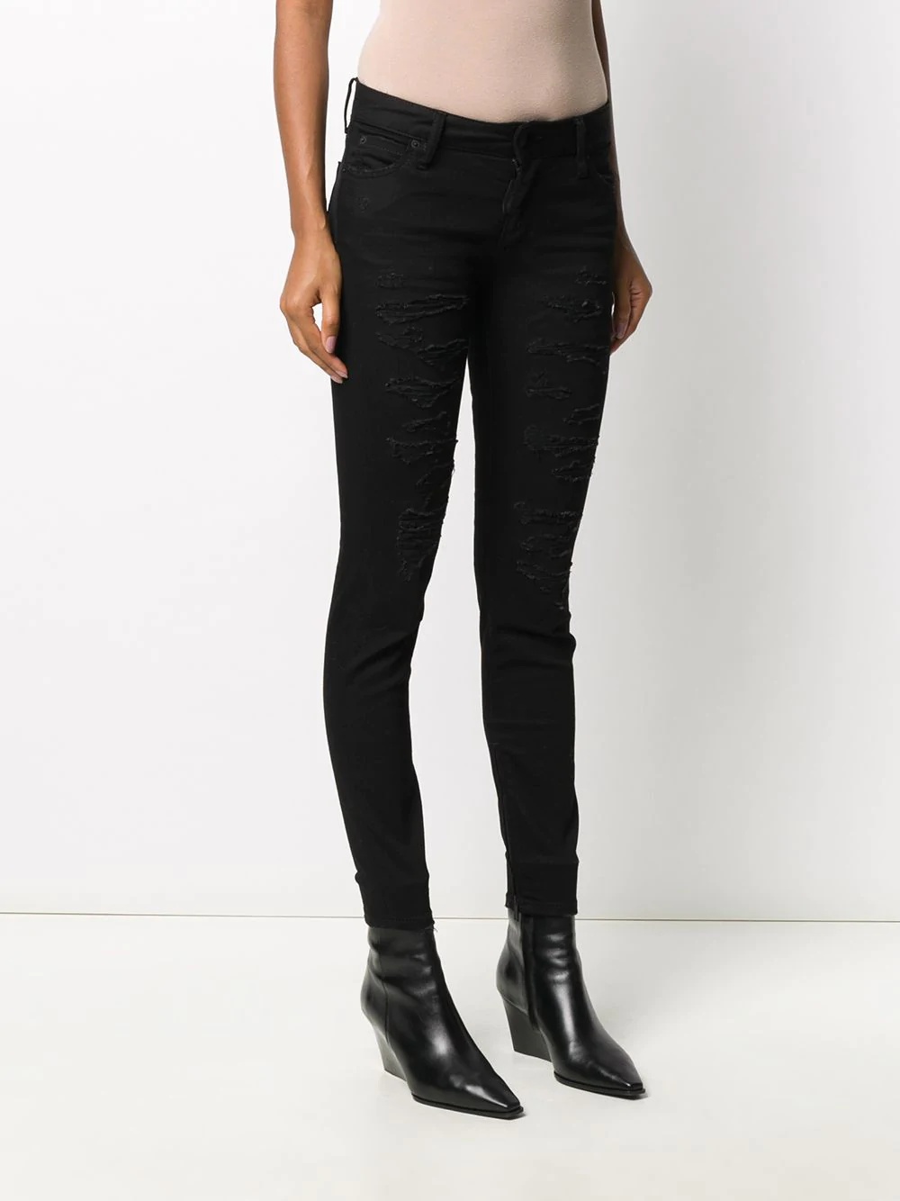 high-waist skinny jeans - 3