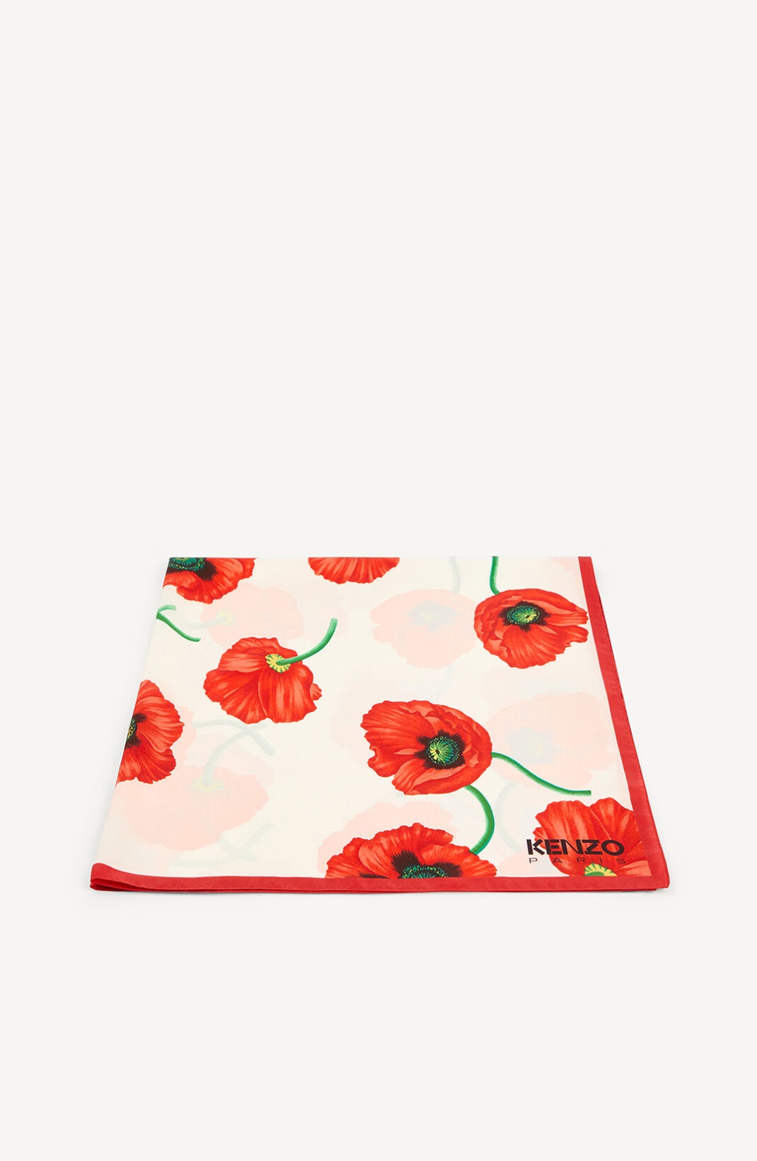 'KENZO Poppy' large silk square - 2