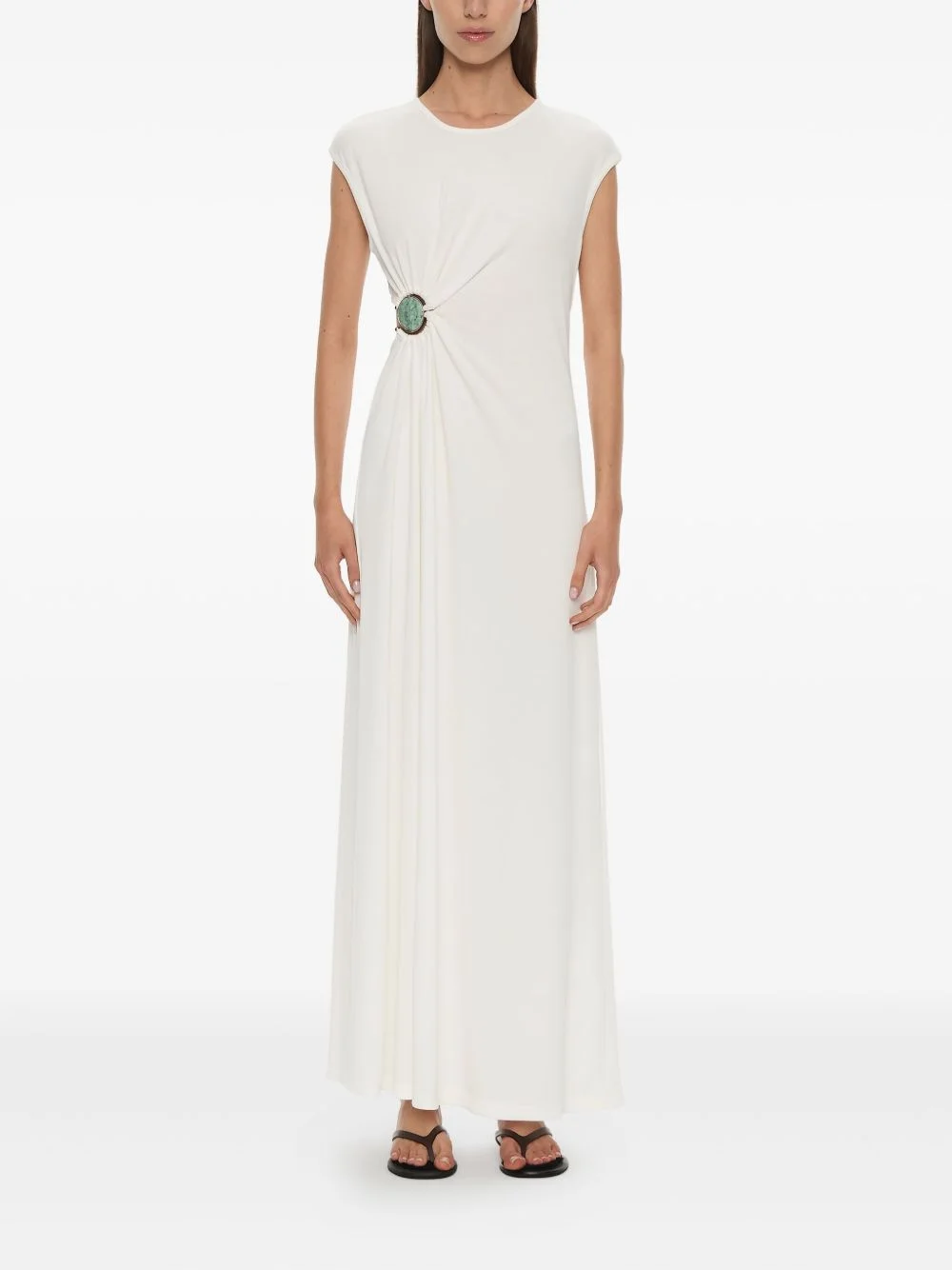 stone ruched tank maxi dress - 1