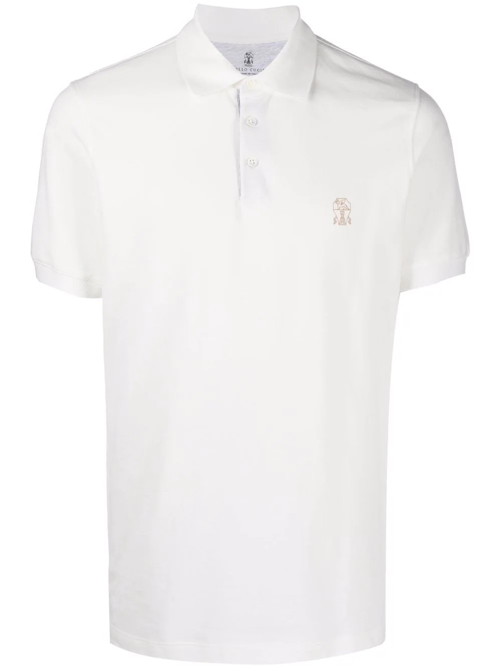 logo-embroidered polo shirt - 1