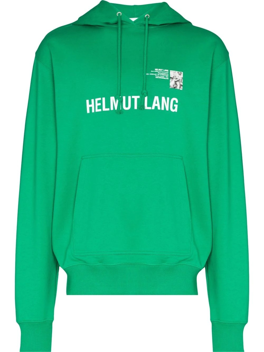 logo-print drawstring hoodie - 1