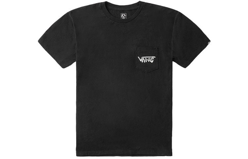 Vans Back Printing Short Sleeve Couple Style Black VN0A4MQDBLK - 1