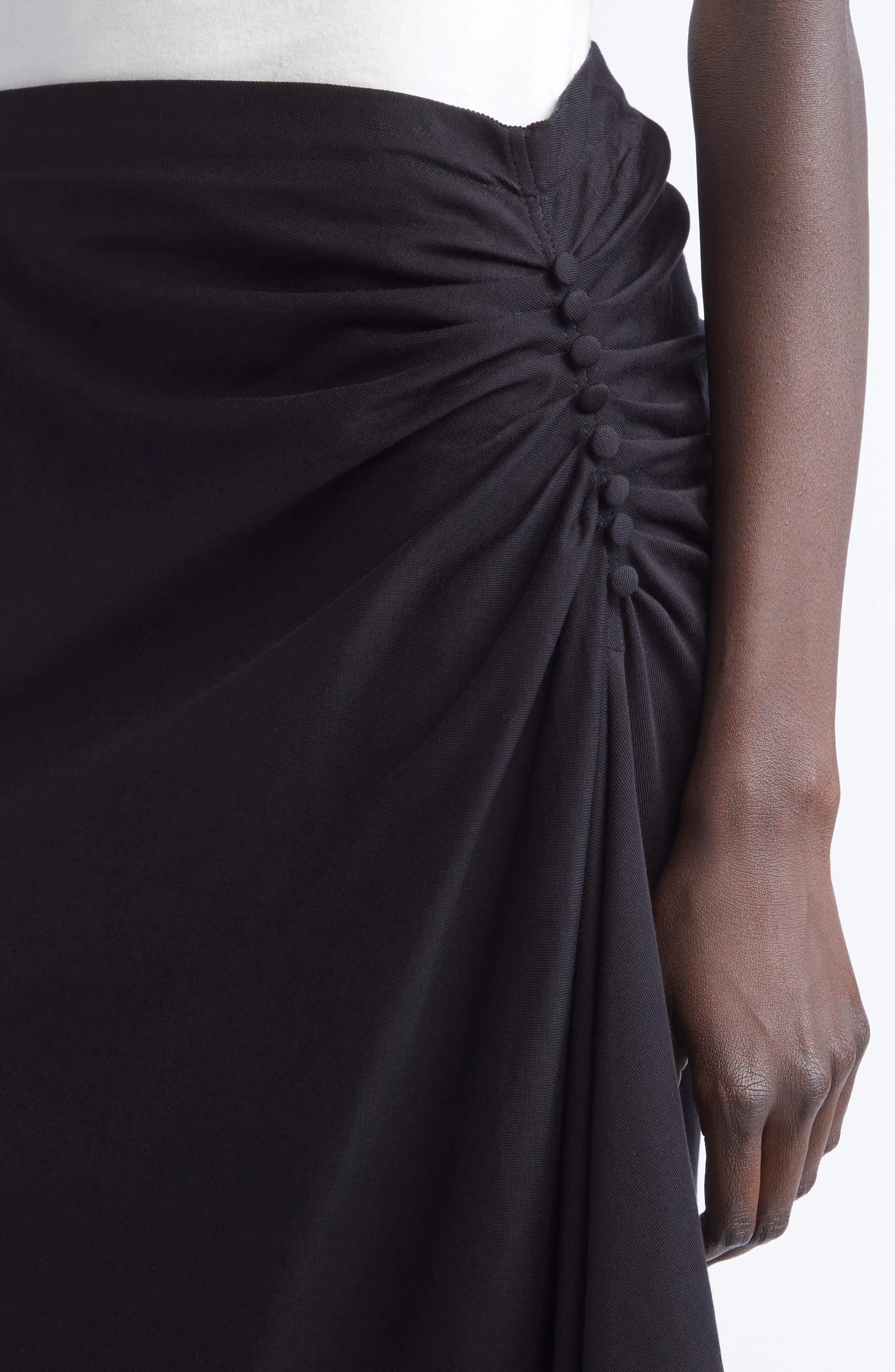 Dries Van Noten Hevira Draped Knit Skirt in Black at Nordstrom - 4