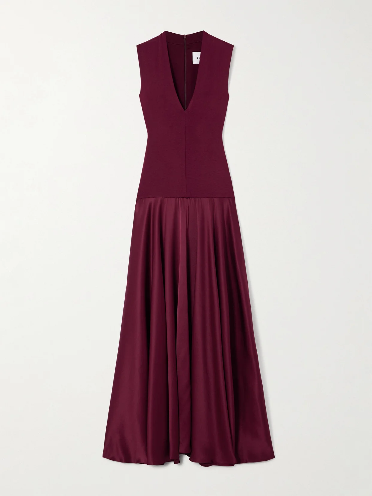 Illi V Jersey And Silk-satin Maxi Dress - 1