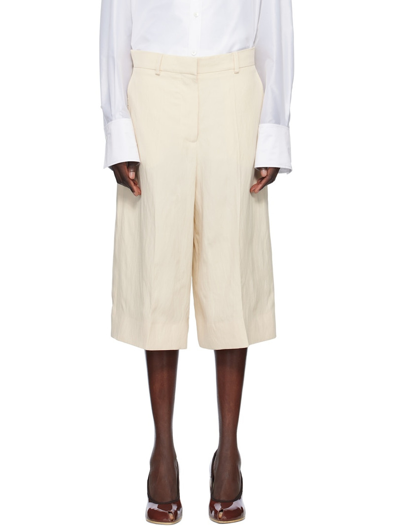 Off-White Linen Culotte Shorts 1