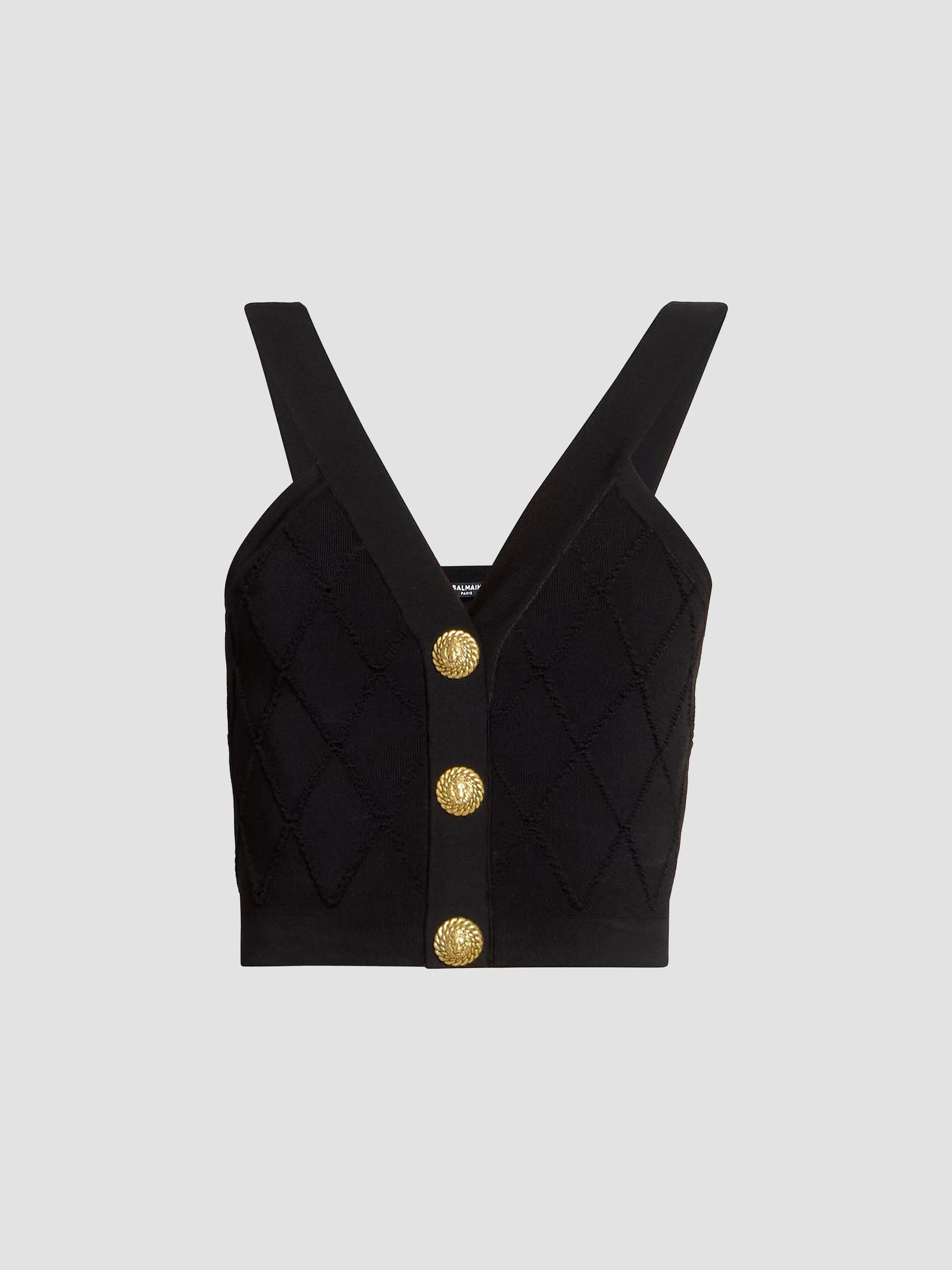 Women's Quilted Compact Knit Vest - Noir - 1