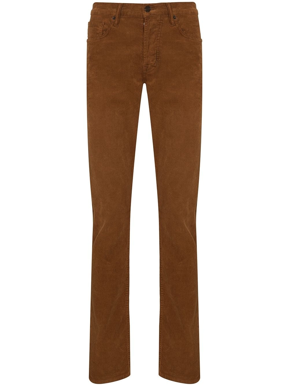 straight-leg corduroy trousers - 1