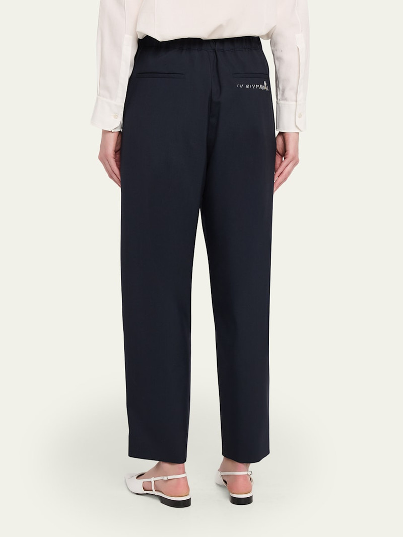 Wool Twill Tapered-Leg Ankle Trousers 3