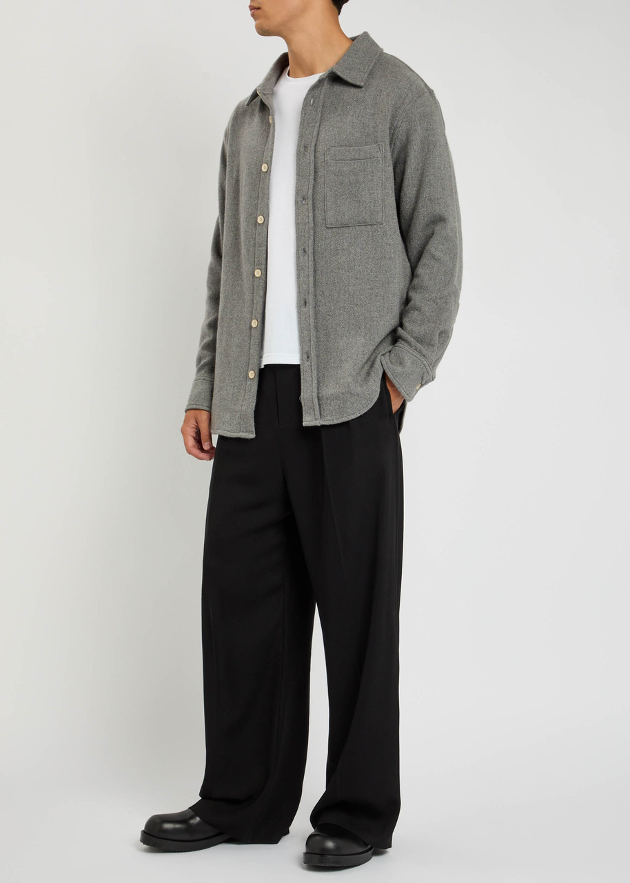 The Elder Statesman Melange Cashmere-woven Overshirt - 4