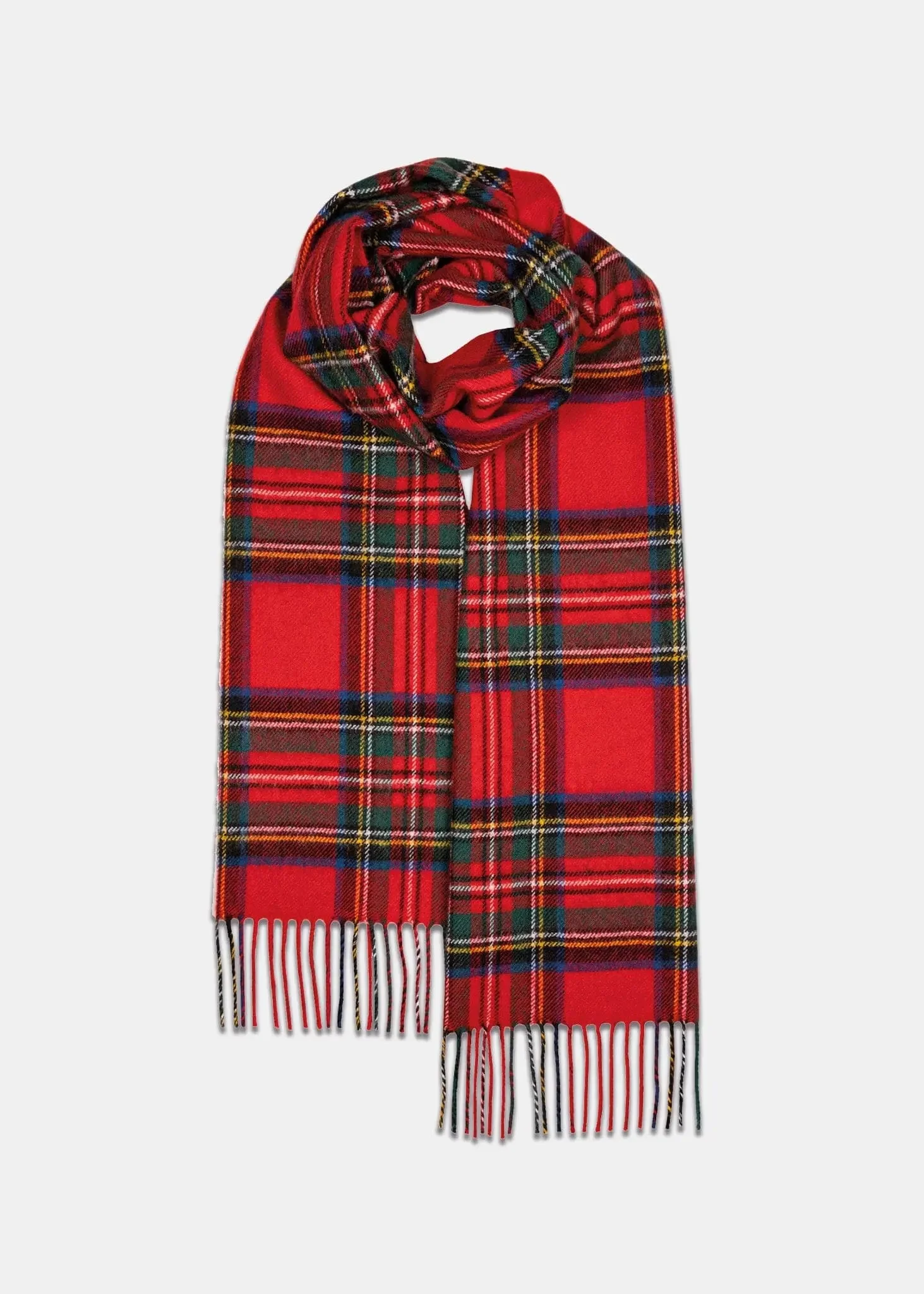 Unisex Oversized Lambswool Scarf Royal Stewart - 1