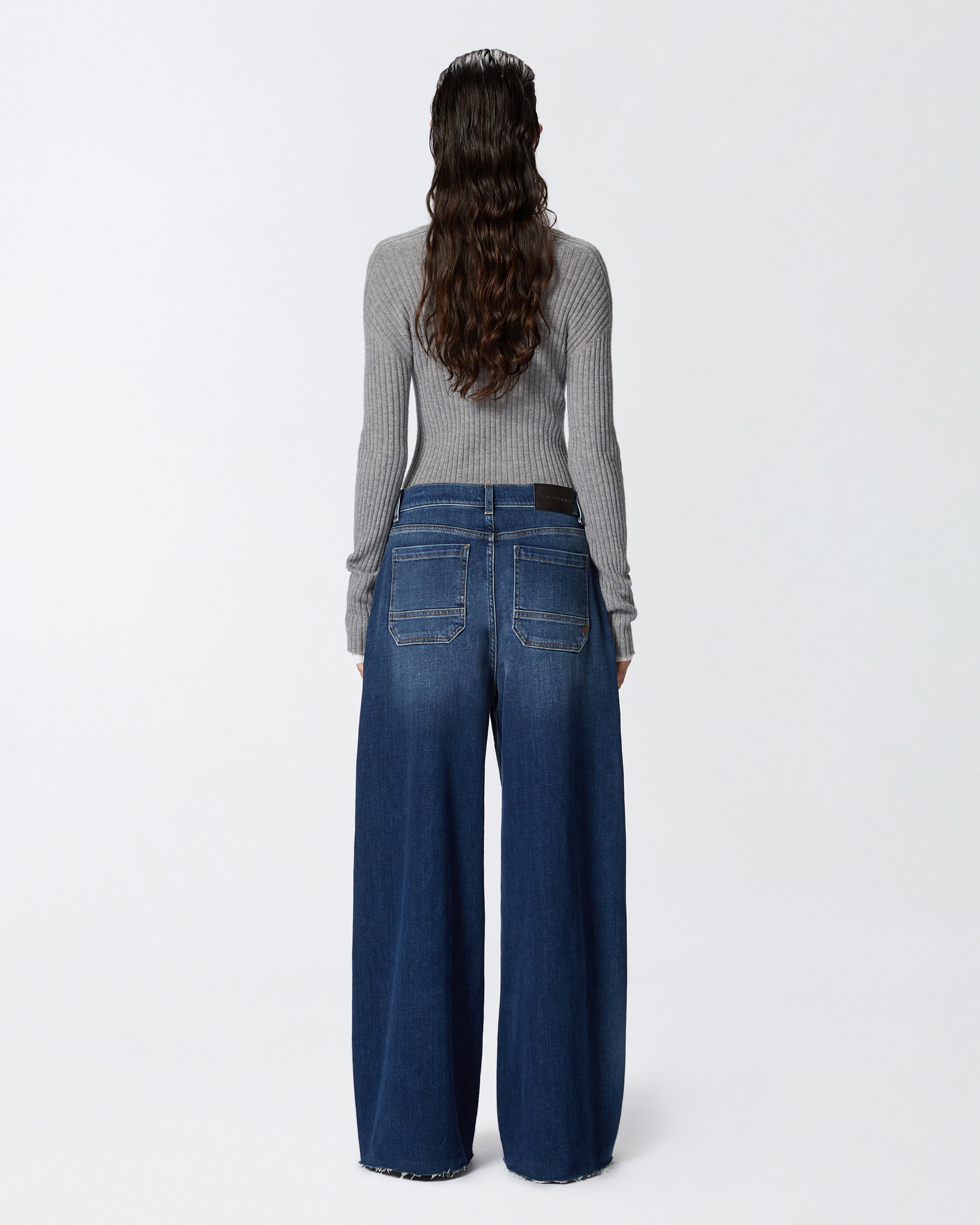 BLUE DENIM BAGGY JEANS - 4